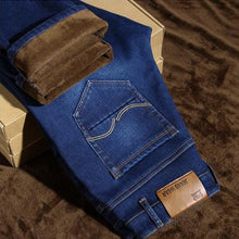 Load image into Gallery viewer, 2019 New Fashion Winter Men&#39;s Jeans Slim Fit Velvet Warm Jeans Men Classical Thick Pants Simple Fleece Plush Jeans Homme!005