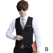 Load image into Gallery viewer, New Men Solid Color Waistcoat Slim Fit Single-breasted Business Casual Vest for Spring MV66