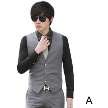 Load image into Gallery viewer, New Men Solid Color Waistcoat Slim Fit Single-breasted Business Casual Vest for Spring MV66