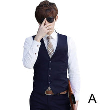 Load image into Gallery viewer, New Men Solid Color Waistcoat Slim Fit Single-breasted Business Casual Vest for Spring MV66