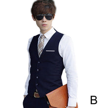 Load image into Gallery viewer, New Men Solid Color Waistcoat Slim Fit Single-breasted Business Casual Vest for Spring MV66