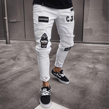 Load image into Gallery viewer, 2019 Men&#39;s Stretchy Ripped Skinny Biker Jeans Destroyed Slim Fit Denim Pants Mens Elastic Waist Harem Pants Men Jogger S-4XL
