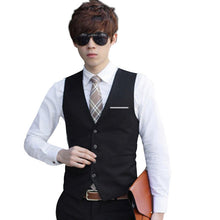 Load image into Gallery viewer, New Men Solid Color Waistcoat Slim Fit Single-breasted Business Casual Vest for Spring MV66