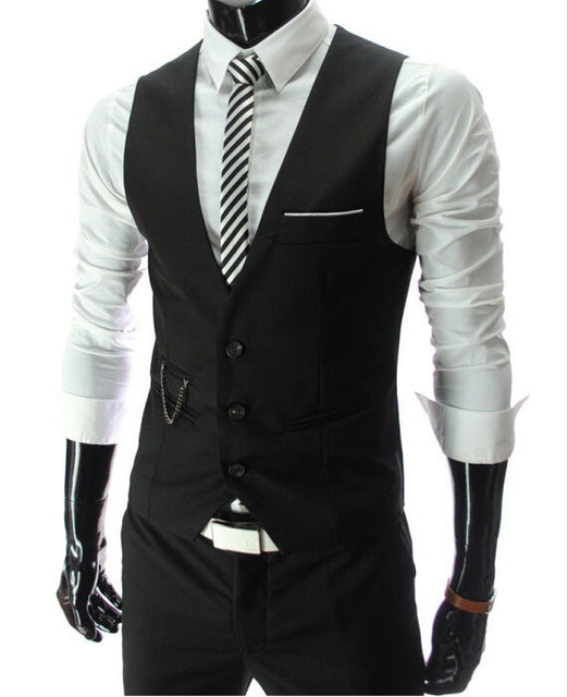 Men's Formal Vest for Men Slim Fit Mens Suit Vests Male Waistcoat Gilet Dress Casual Sleeveless Business gray Jacket Waistcoat