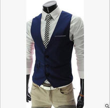 Load image into Gallery viewer, New Arrival Dress Vests For Men Slim Fit Mens Suit Vest Male Waistcoat Gilet Homme Casual Sleeveless Formal Business Jacket