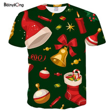 Load image into Gallery viewer, 2019 new t shirt men Fashion Christmas T-shirts Men Funny Santa Printed Tshirts Casual 3d T shirt Snowman Party Tshirt tops tees