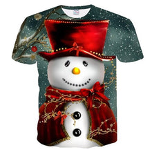 Load image into Gallery viewer, 2019 new t shirt men Fashion Christmas T-shirts Men Funny Santa Printed Tshirts Casual 3d T shirt Snowman Party Tshirt tops tees