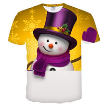 Load image into Gallery viewer, 2019 new t shirt men Fashion Christmas T-shirts Men Funny Santa Printed Tshirts Casual 3d T shirt Snowman Party Tshirt tops tees