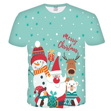 Load image into Gallery viewer, 2019 new t shirt men Fashion Christmas T-shirts Men Funny Santa Printed Tshirts Casual 3d T shirt Snowman Party Tshirt tops tees