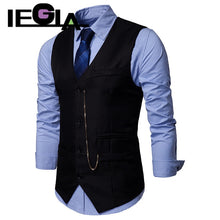 Load image into Gallery viewer, Men&#39;s Vest Slim Waistcoat Sleeveless Jacket Casual Suit Vests for Men Button Open Geek Simple Joker Fit Vest Male