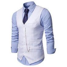 Load image into Gallery viewer, Men&#39;s Vest Slim Waistcoat Sleeveless Jacket Casual Suit Vests for Men Button Open Geek Simple Joker Fit Vest Male